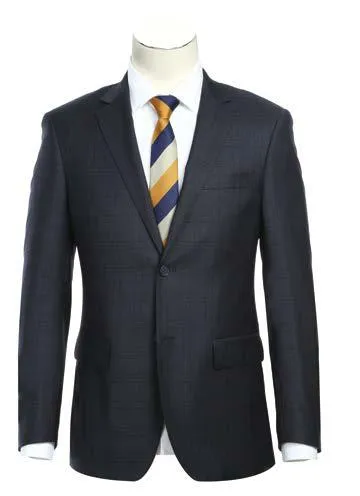 Alessandro Vitello by Renoir Navy 2-Piece Slim Fit Wool Suit 564-5