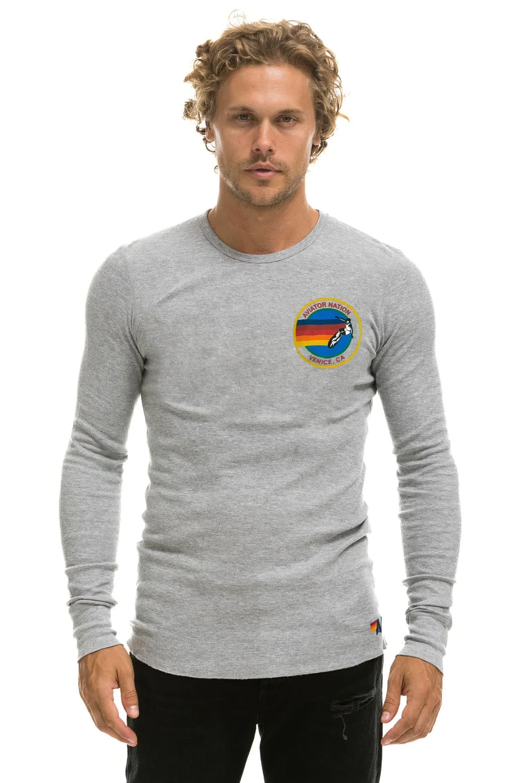 AVIATOR NATION VENICE THERMAL - HEATHER GREY