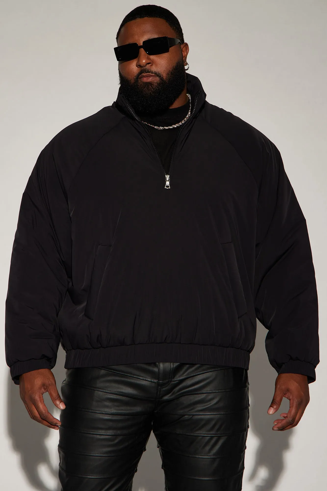 Belcher Padded Nylon Anorak - Black