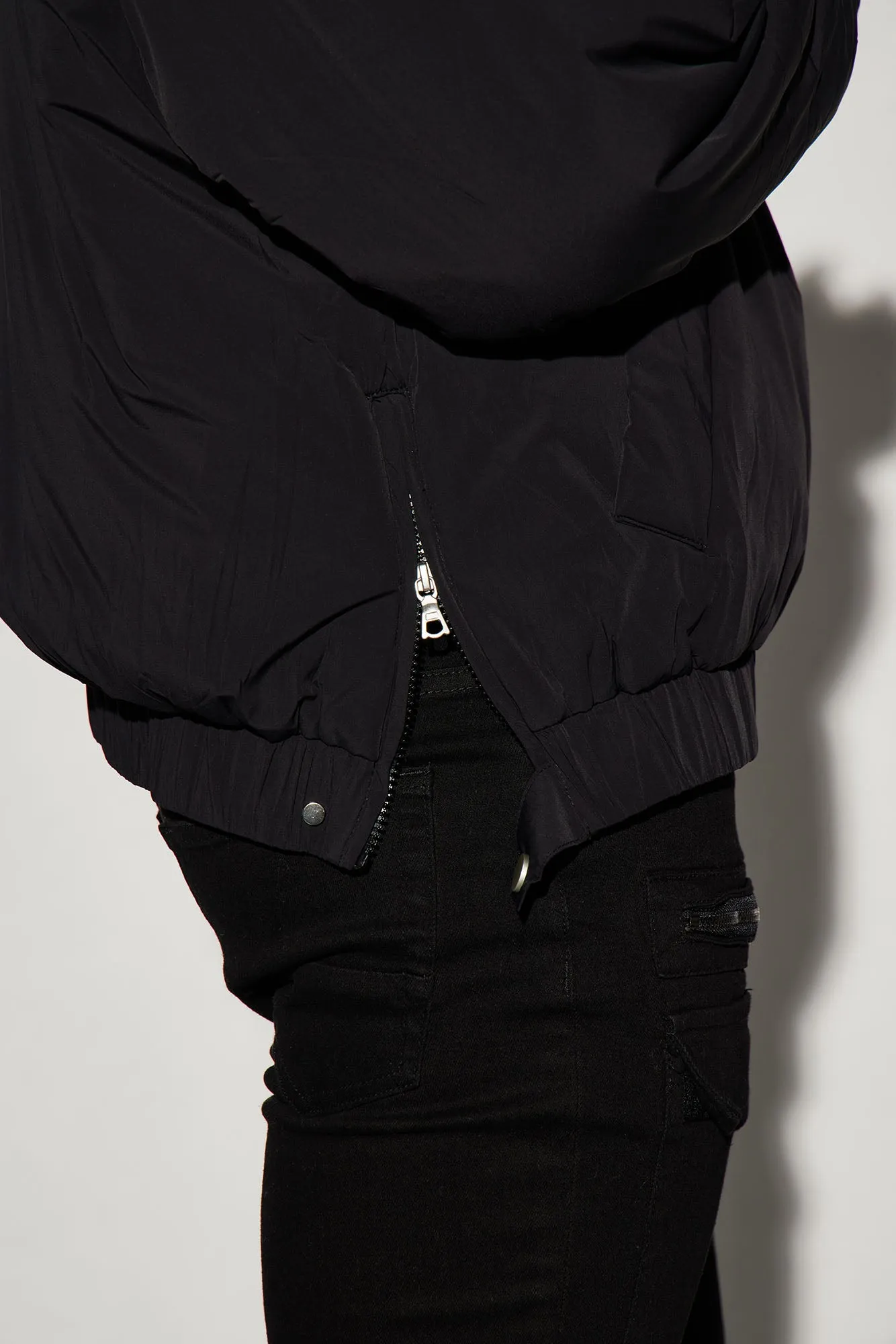 Belcher Padded Nylon Anorak - Black