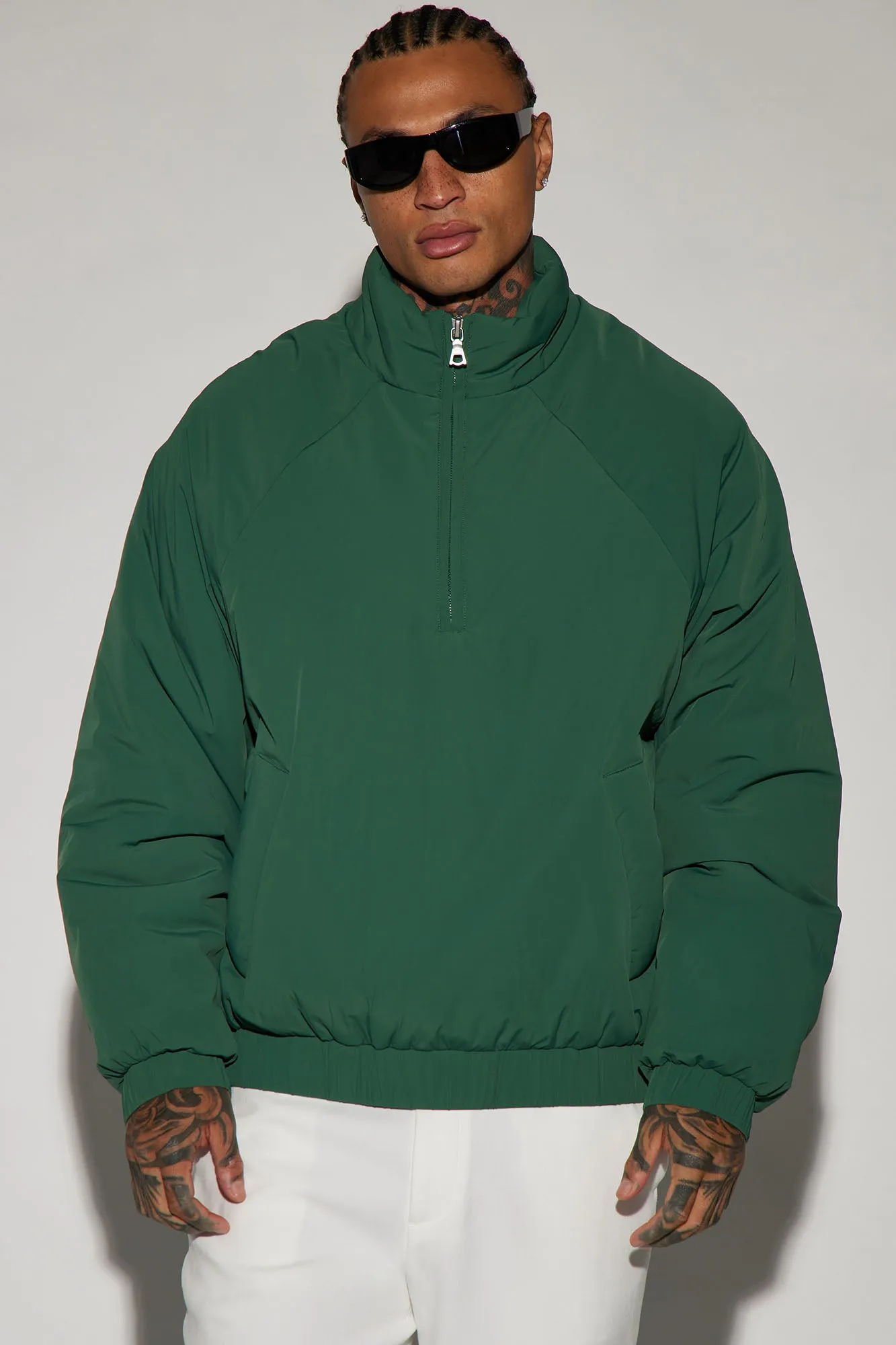 Belcher Padded Nylon Anorak - Hunter