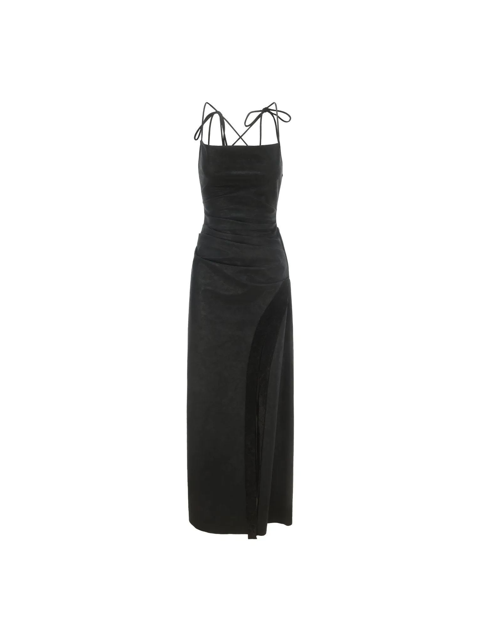 Black Slit Maxi Dress