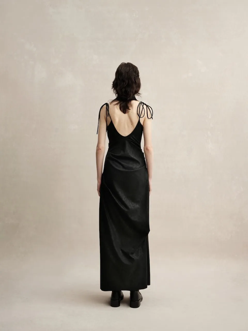 Black Slit Maxi Dress