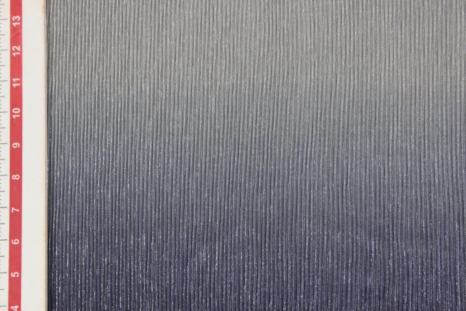 Blue & Silver Pleated Dual Shade Lurex Knit Fabric