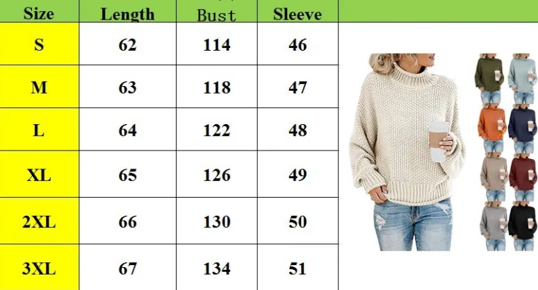 Cardigan thick thread turtleneck pullover