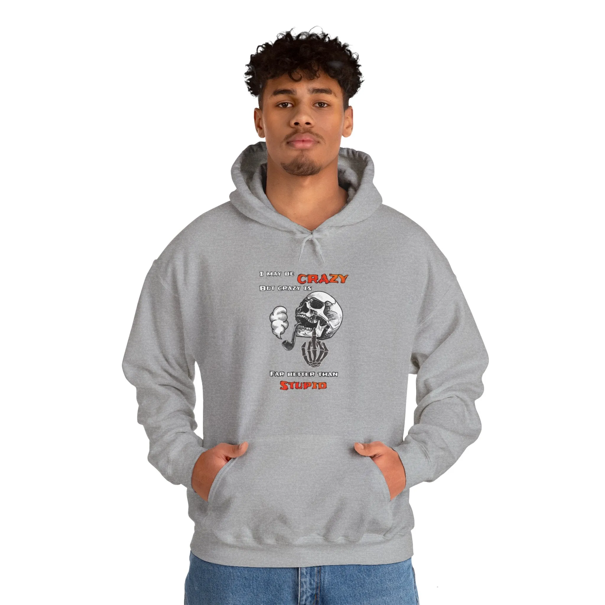 Crazy Skull Unisex Heavy Blend™ Hooded Sweatshirt