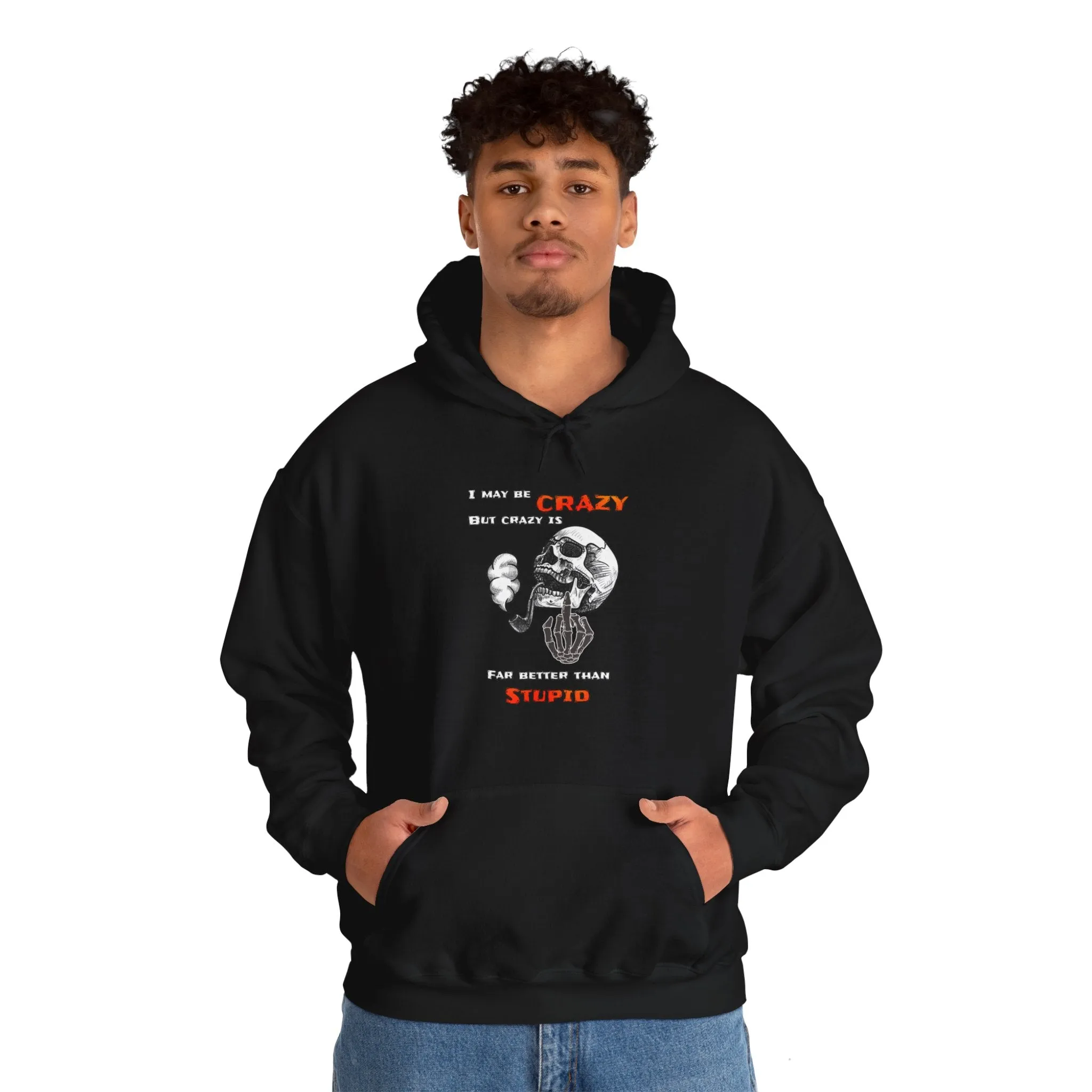 Crazy Skull Unisex Heavy Blend™ Hooded Sweatshirt