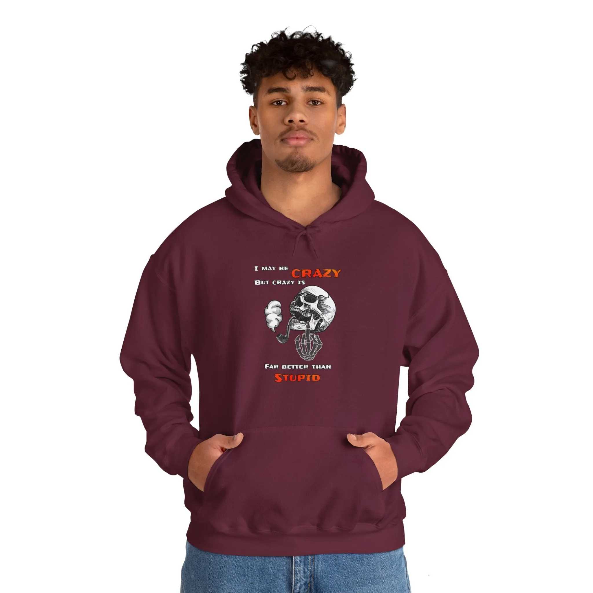 Crazy Skull Unisex Heavy Blend™ Hooded Sweatshirt