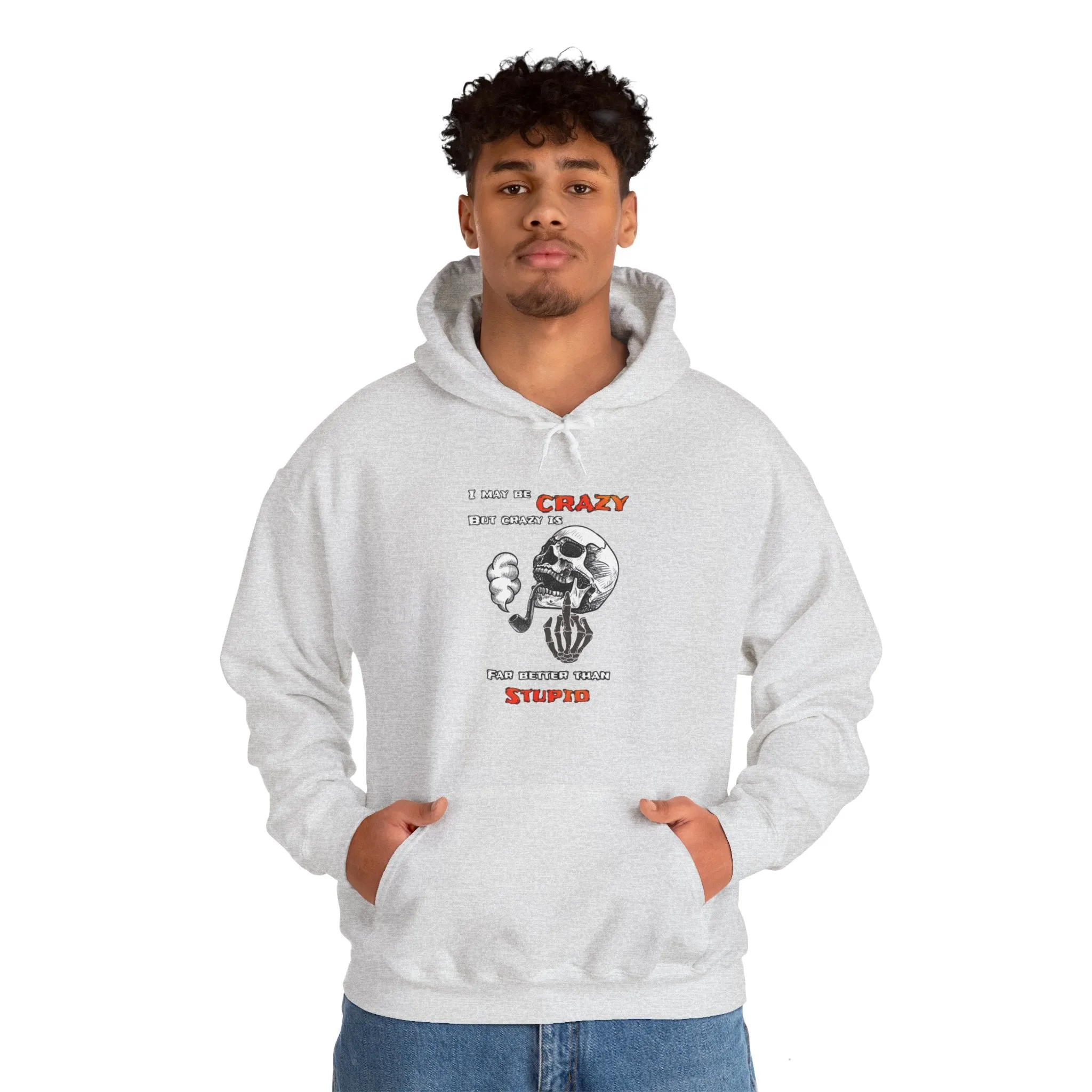 Crazy Skull Unisex Heavy Blend™ Hooded Sweatshirt