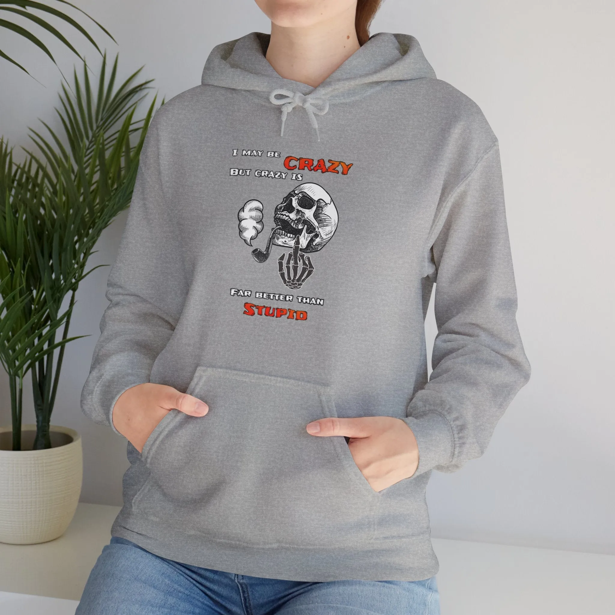 Crazy Skull Unisex Heavy Blend™ Hooded Sweatshirt