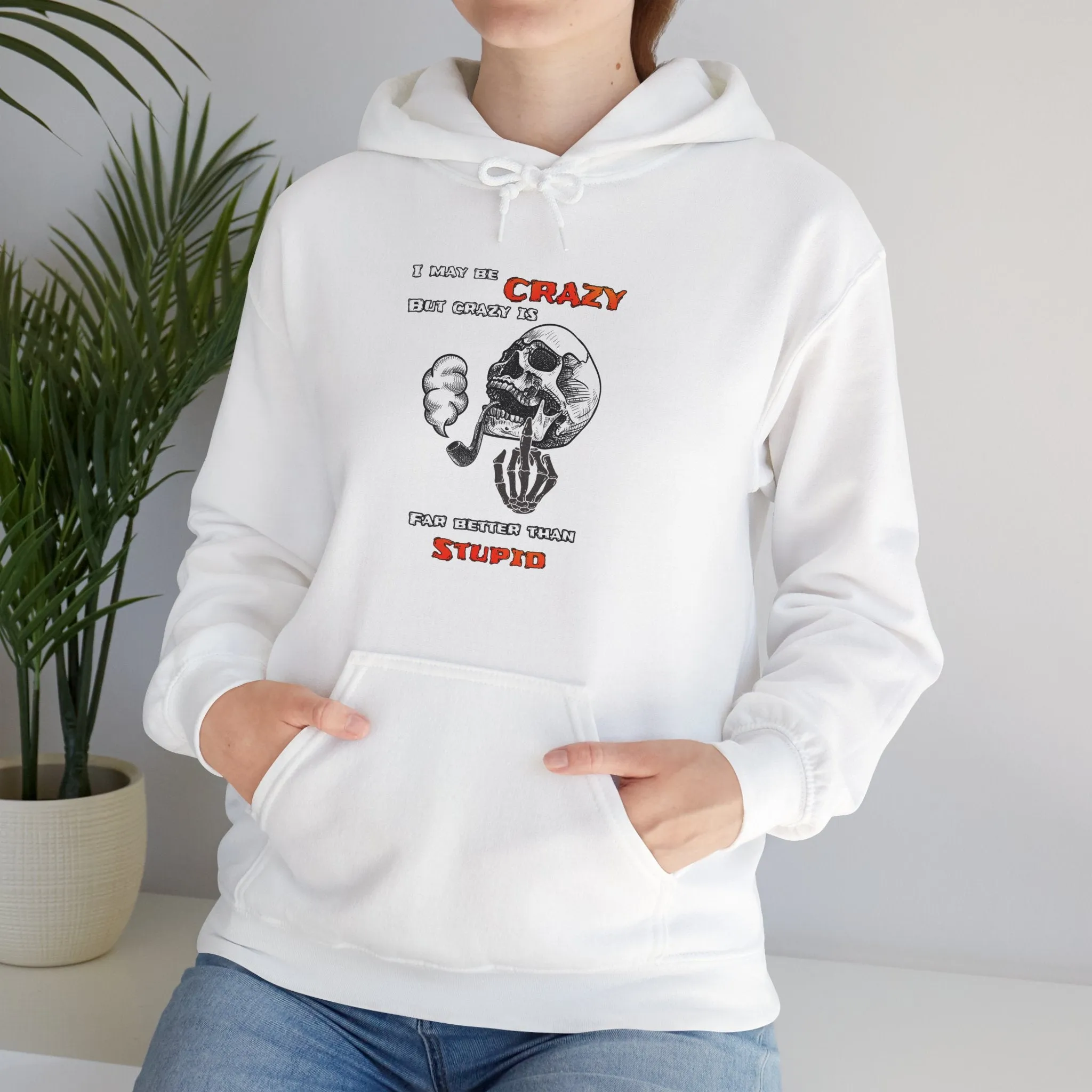 Crazy Skull Unisex Heavy Blend™ Hooded Sweatshirt