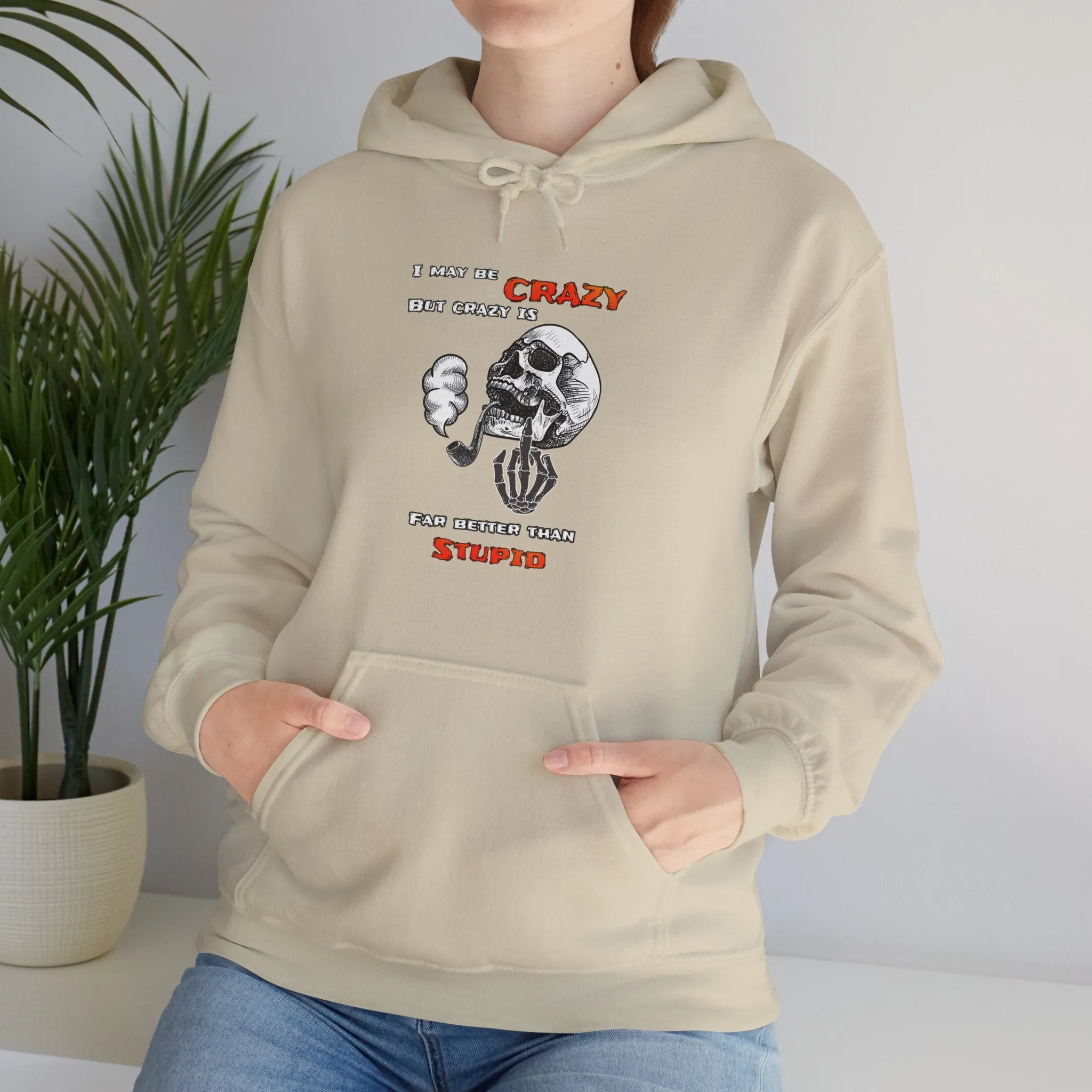 Crazy Skull Unisex Heavy Blend™ Hooded Sweatshirt