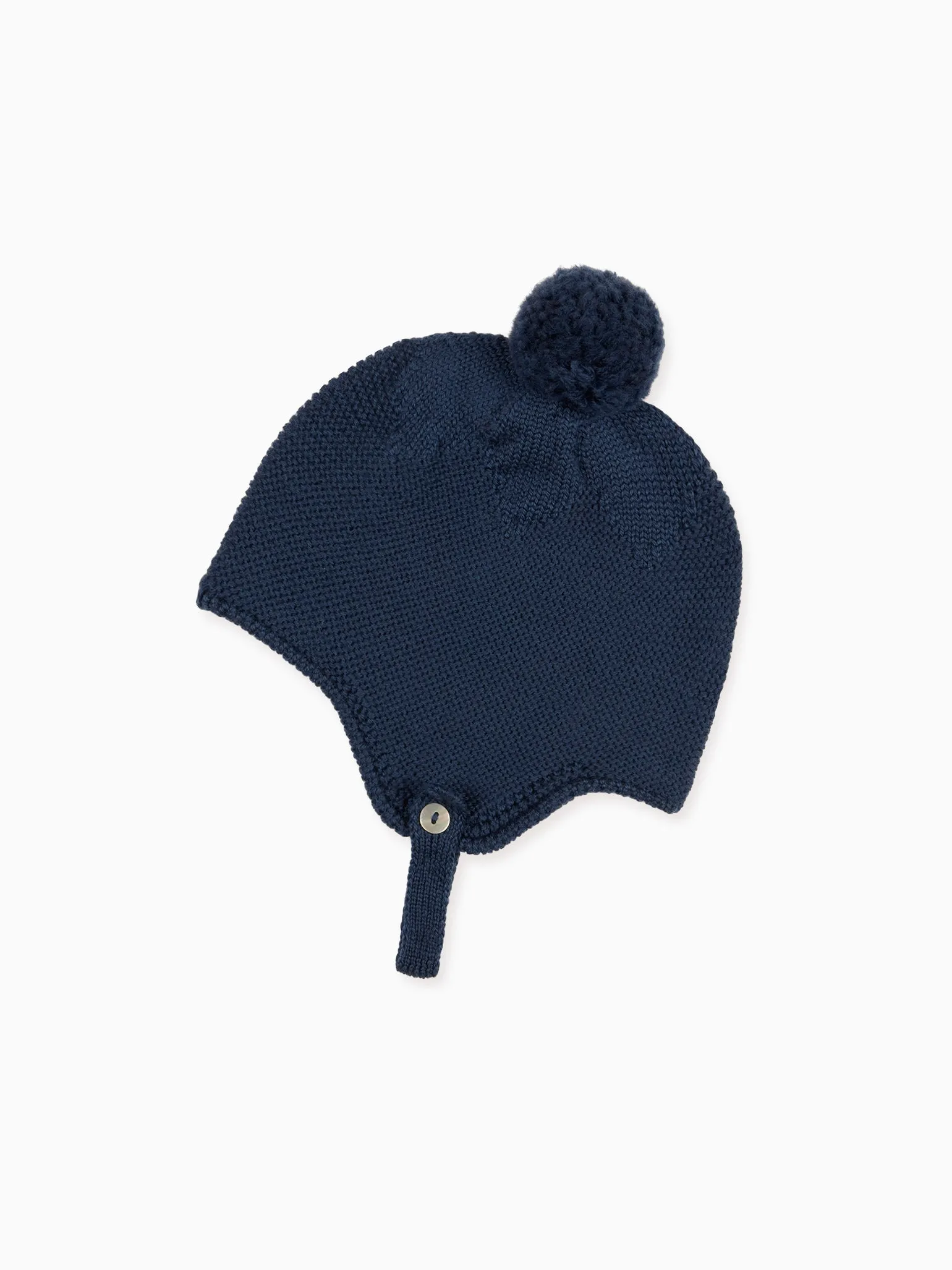 Dark Blue Renta Merino Baby Knitted Bonnet