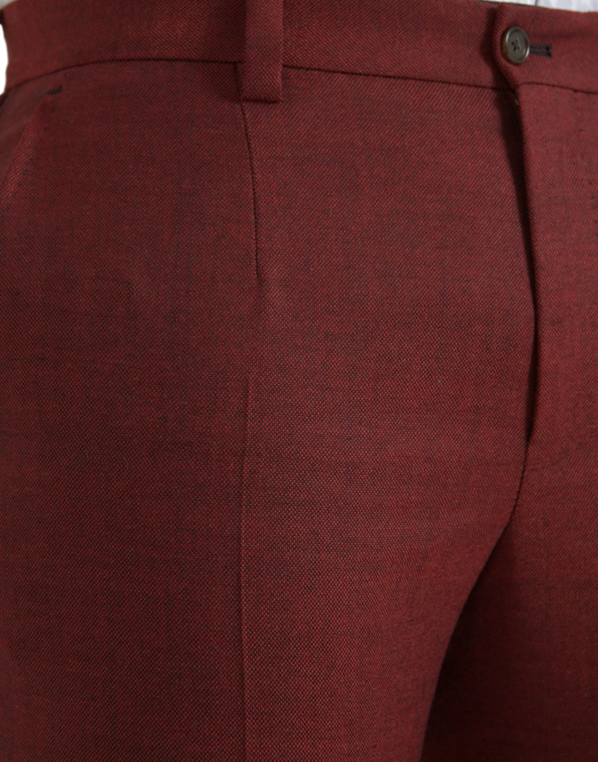 Dolce & Gabbana Maroon Wool Men Skinny Dress Pants