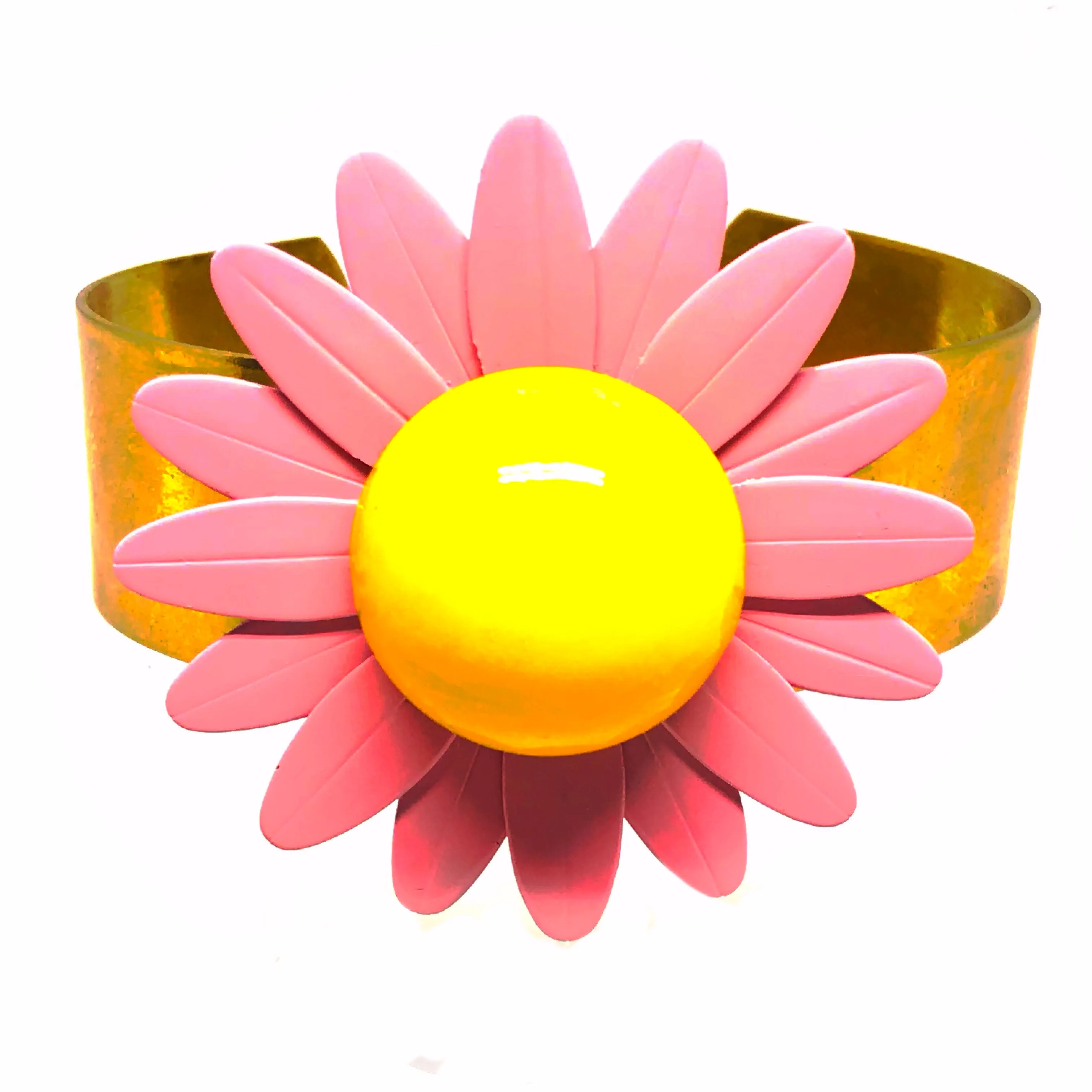 Enamelled Flower Cuff