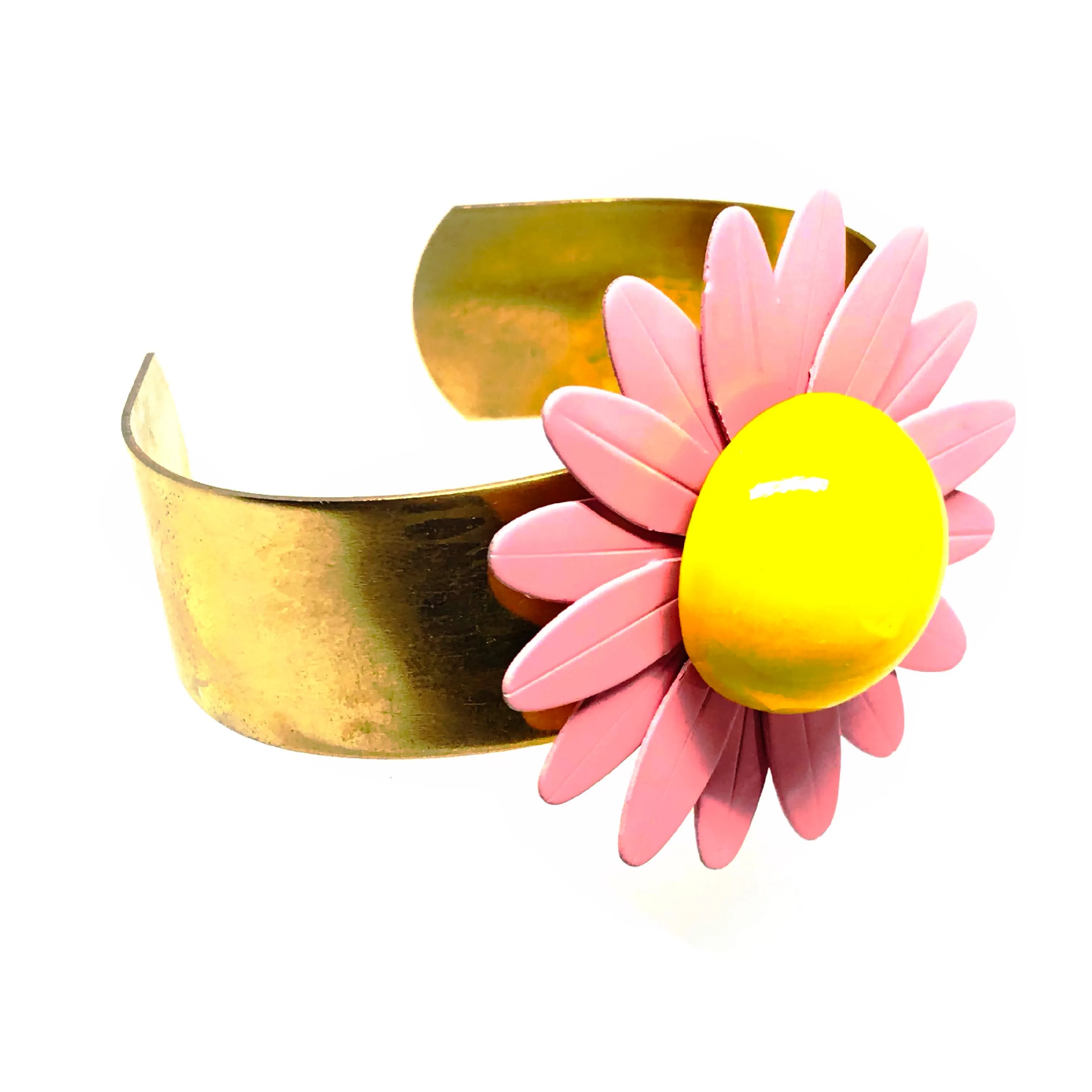 Enamelled Flower Cuff