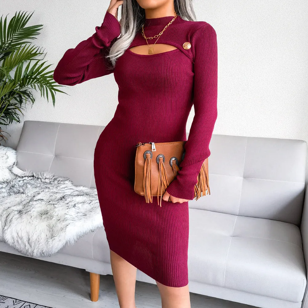 Fashion Sexy Hollow Knitted Dresses Women Wholesale