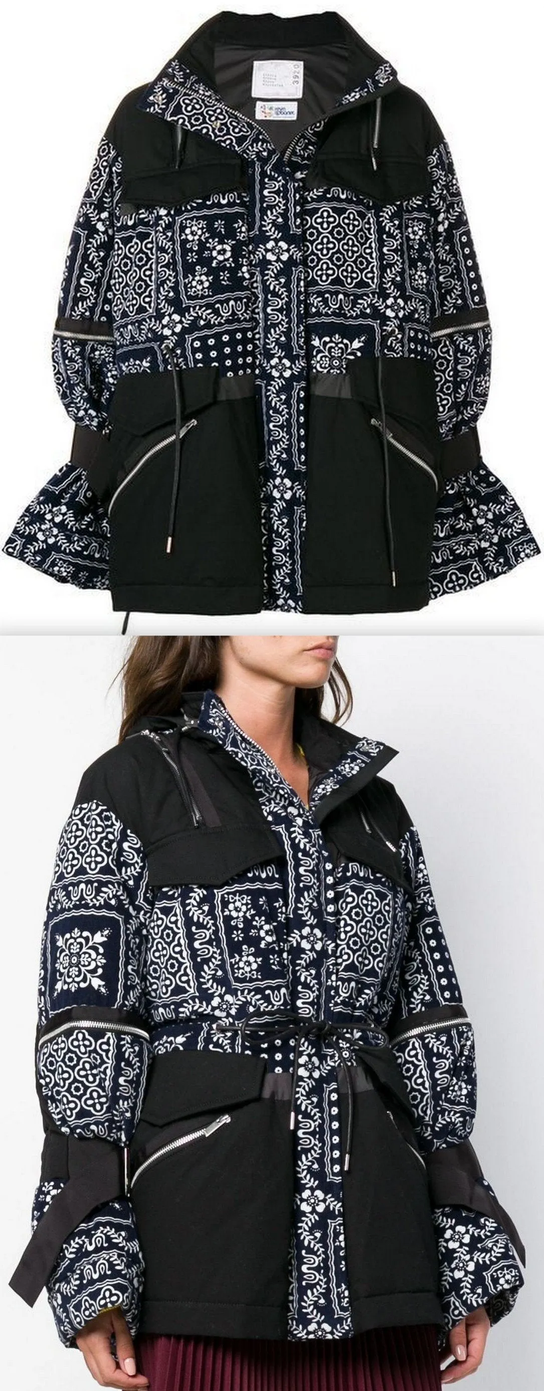 Floral Embroidered Padded Jacket