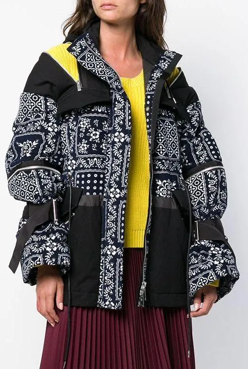 Floral Embroidered Padded Jacket