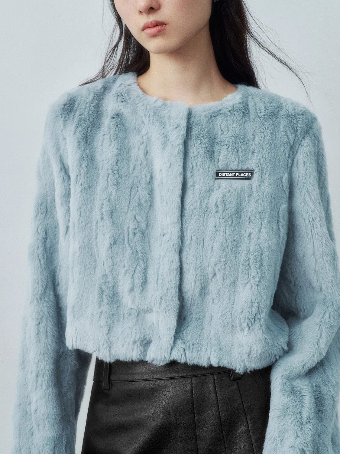 Fluffy Cropped Fur Coats