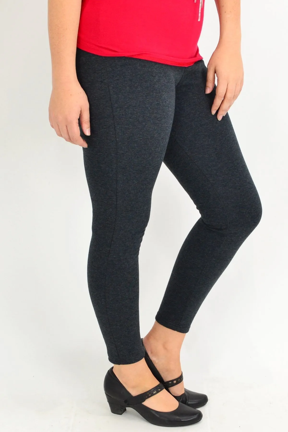 Grey Fleece Lined Full length Leggings