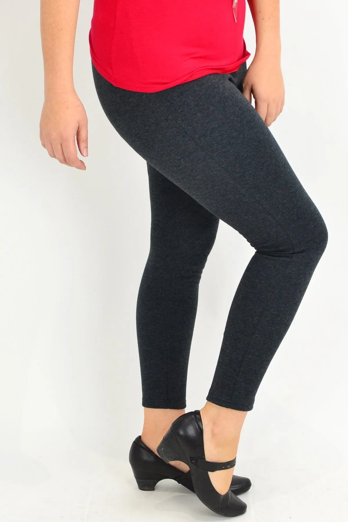 Grey Fleece Lined Full length Leggings