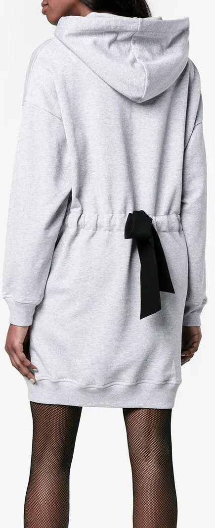 Hooded Printed Cotton Sweatshirt Dress