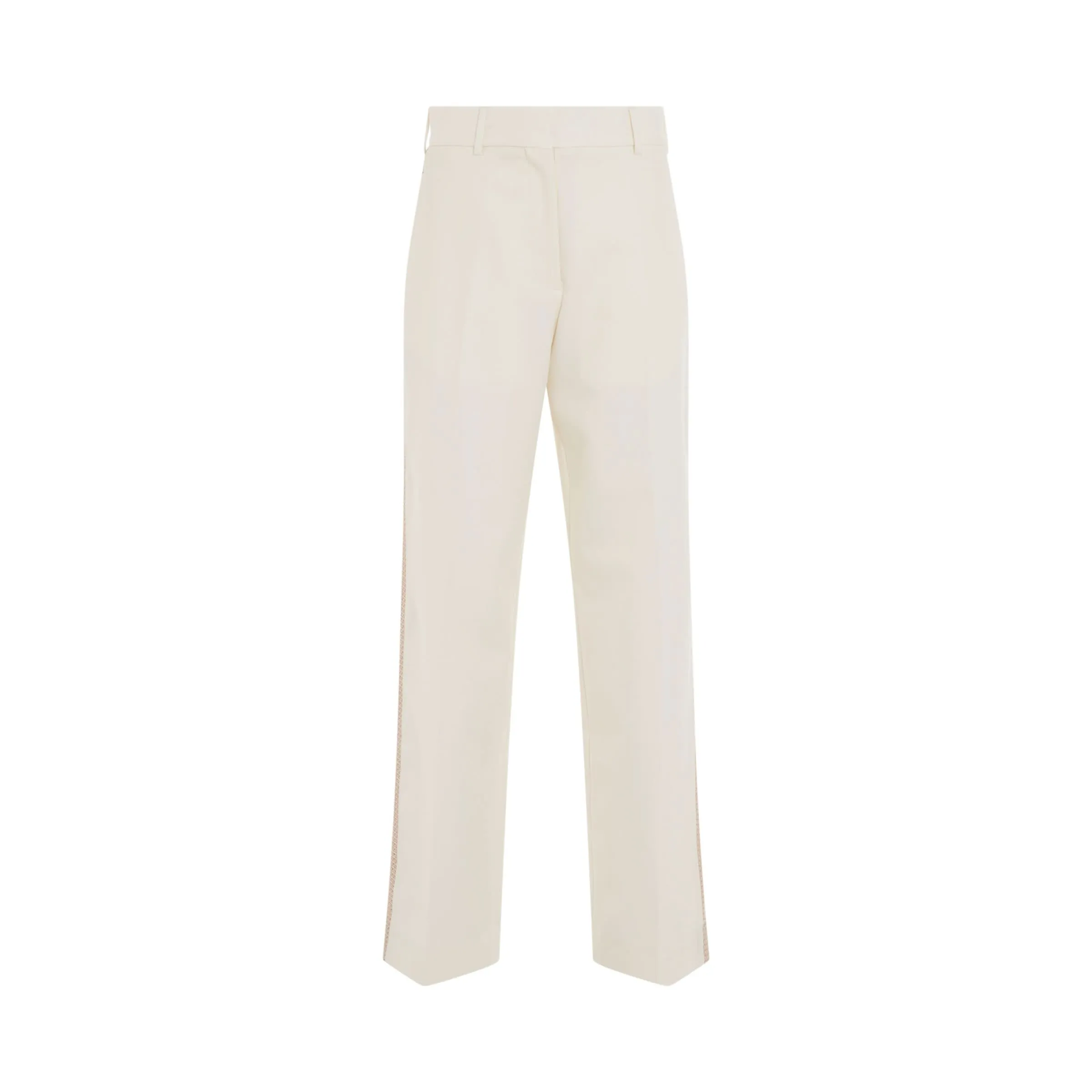 Knit Tape Suit Pants in Butter/Off White