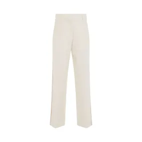 Knit Tape Suit Pants in Butter/Off White