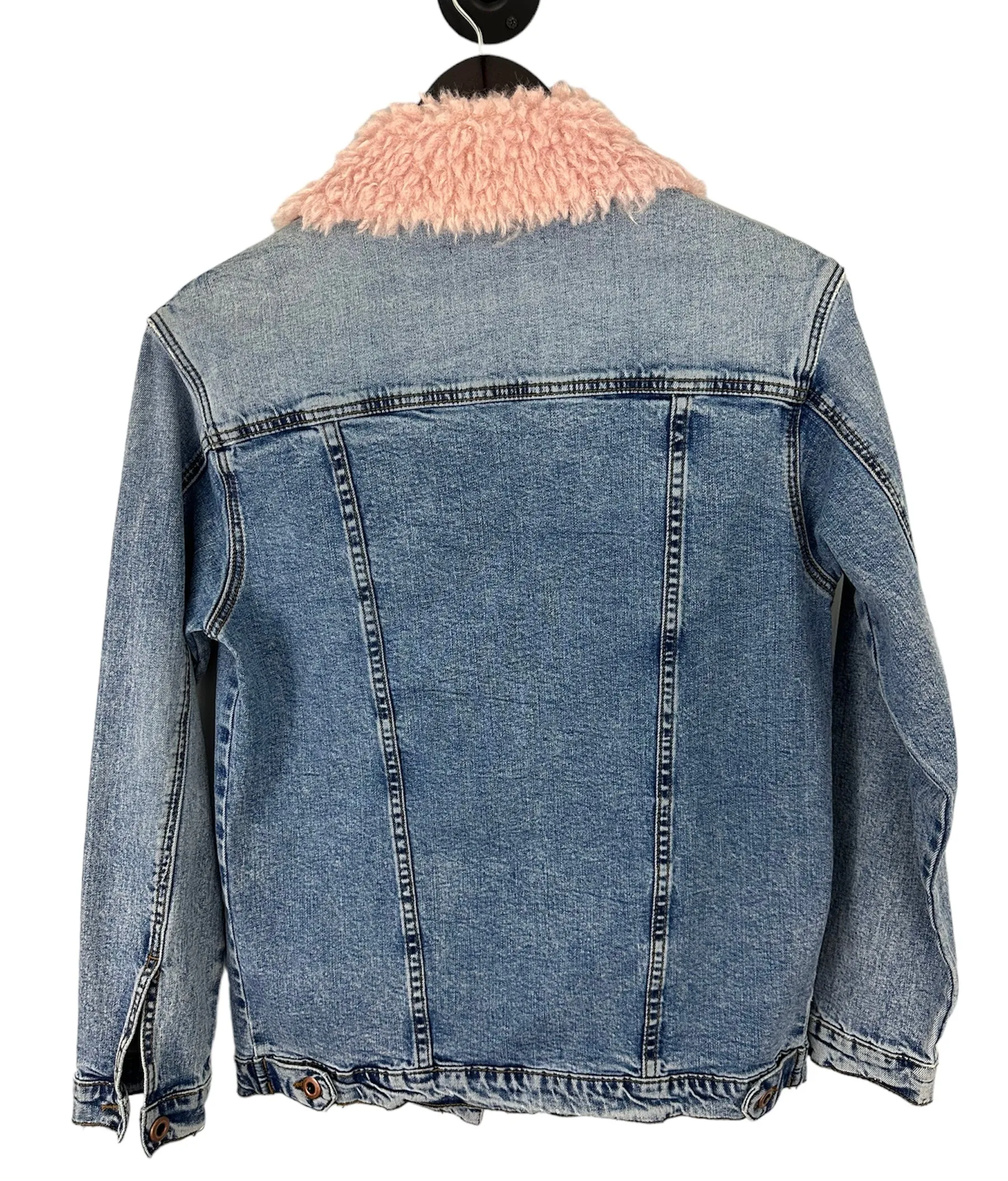 Kut Denim Jacket - Pink Fluffy Neck