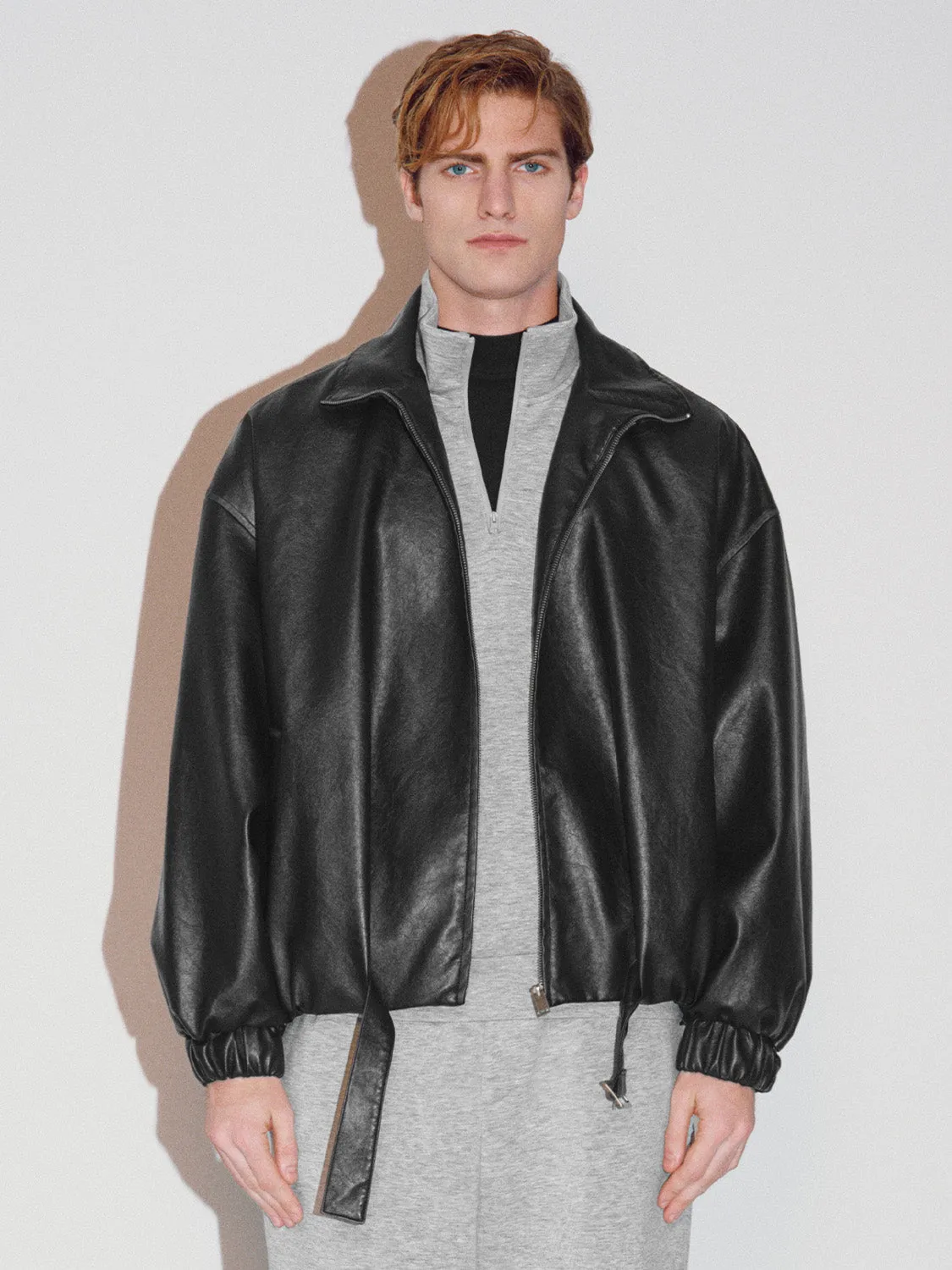 Leather Padded Puffer Jackets