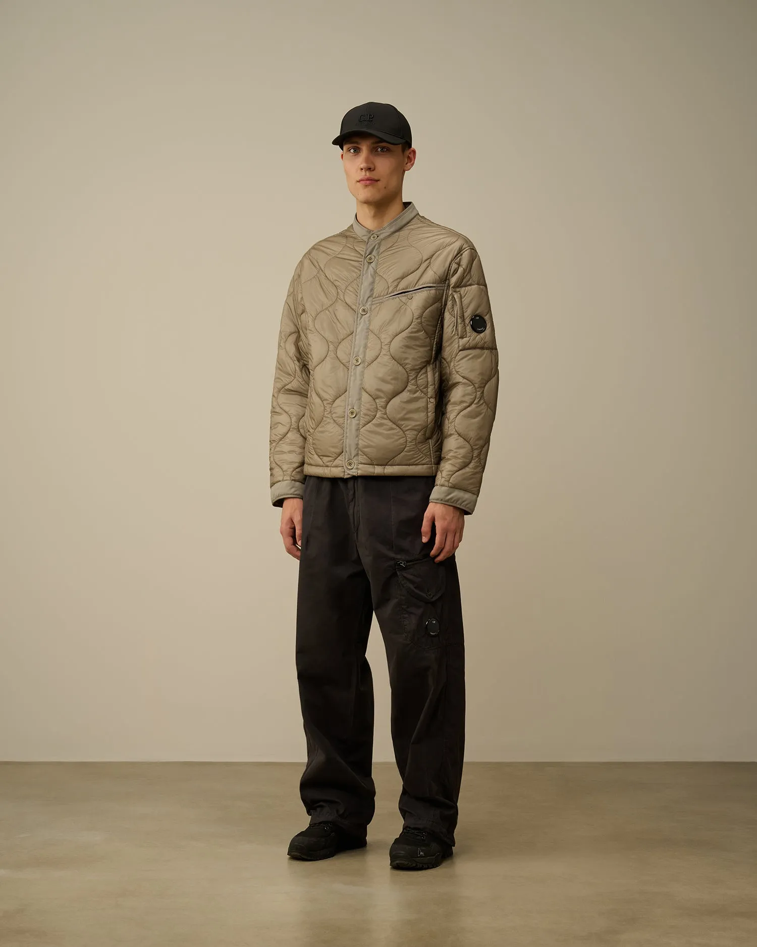 Liner padded jacket - VINTAGE KHAKI