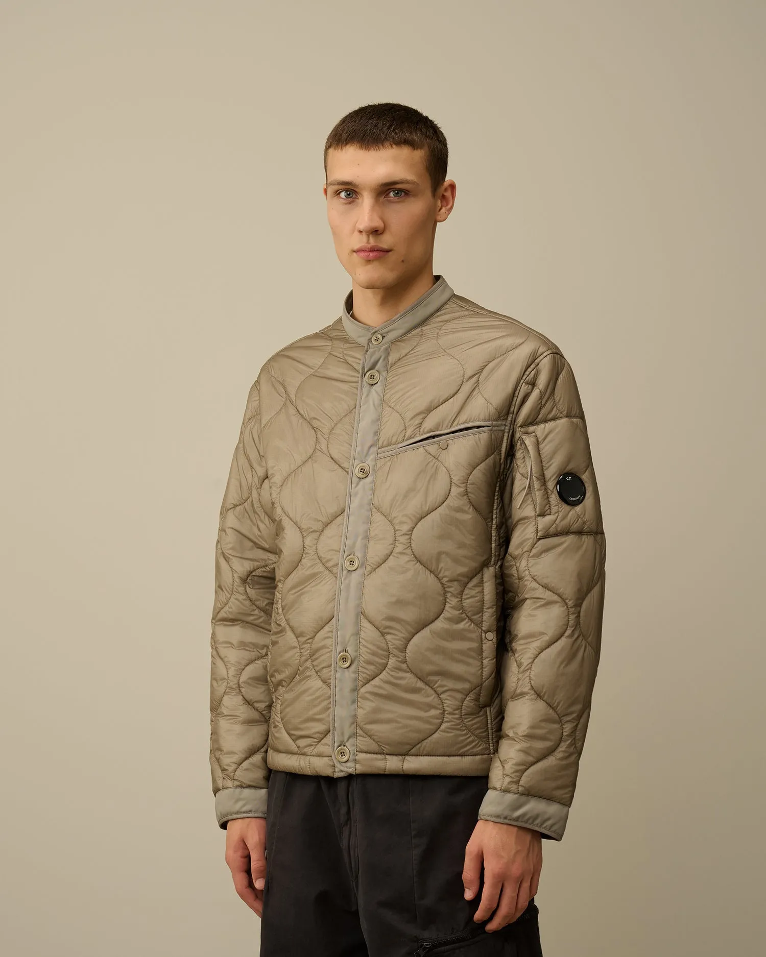 Liner padded jacket - VINTAGE KHAKI