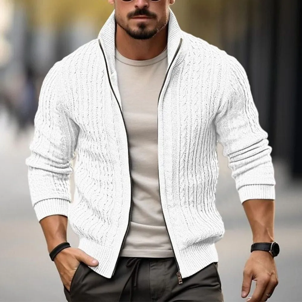 Men's Thickened Casual Stand Collar Thick Sweater