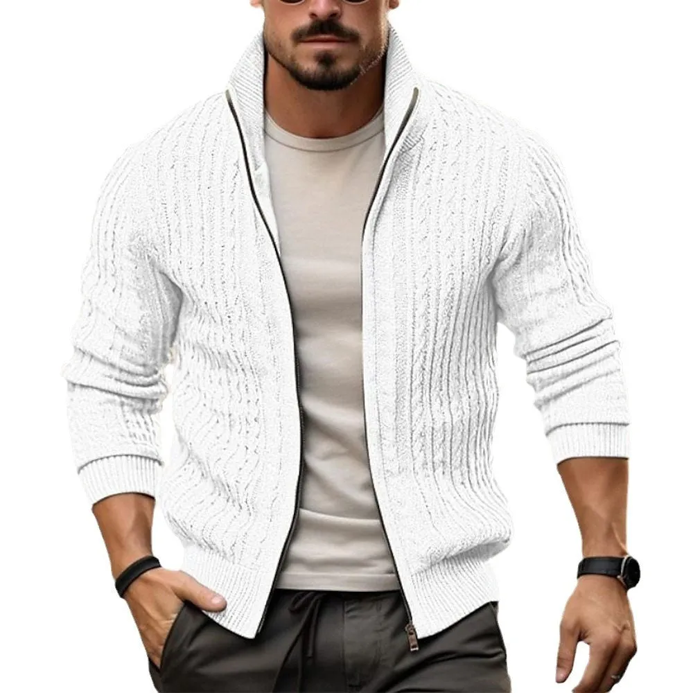 Men's Thickened Casual Stand Collar Thick Sweater