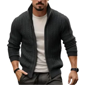 Men's Thickened Casual Stand Collar Thick Sweater