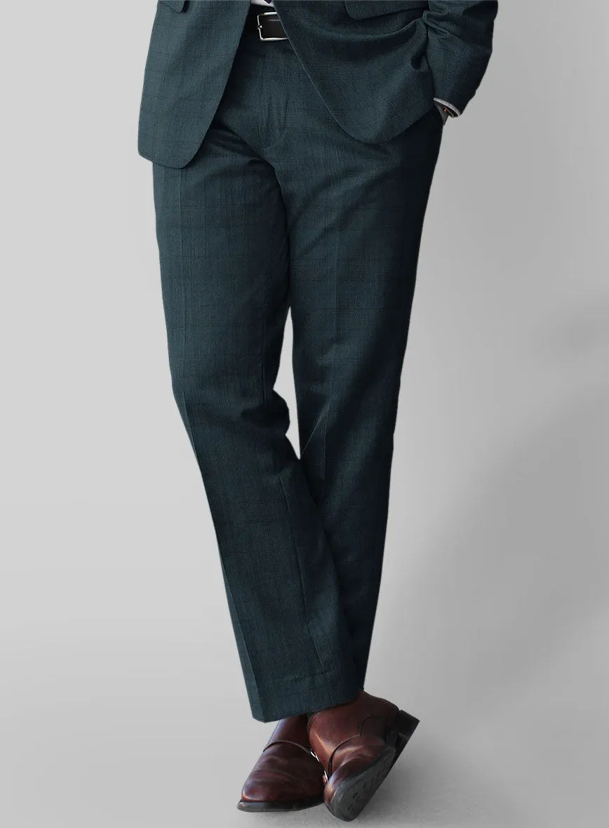 Napolean Preppy Teal Blue Check Pants