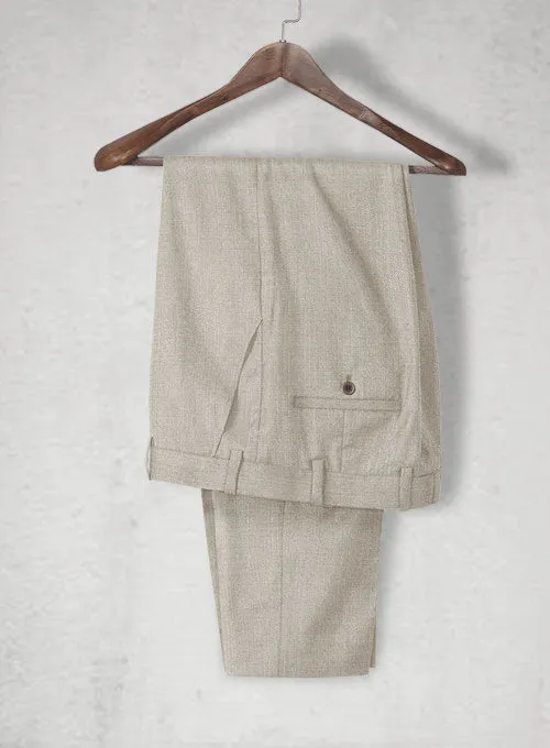 Napolean Stretch Pale Brown Wool Pants