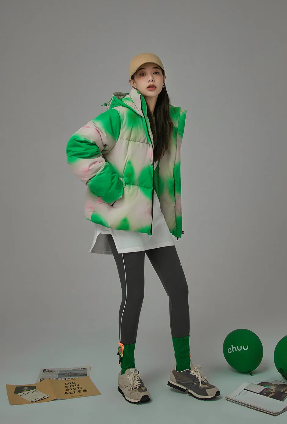 Neo Graphic Design Padded Jacket