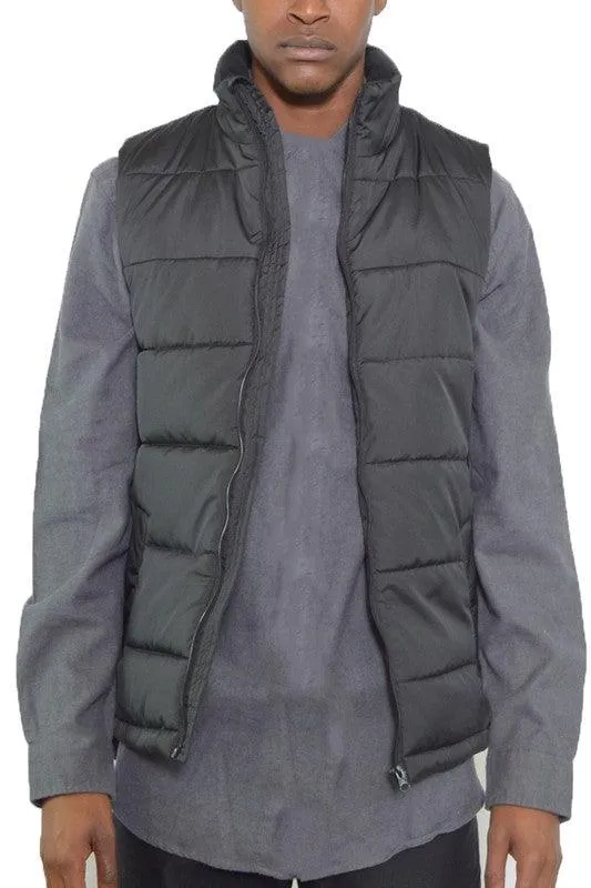 Padded Winter Two Tone Vest Jackets