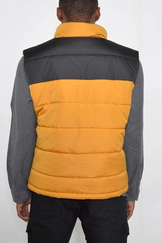 Padded Winter Two Tone Vest Jackets