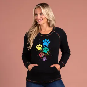 Paint & Paws Rainbow Stitch Thermal Top