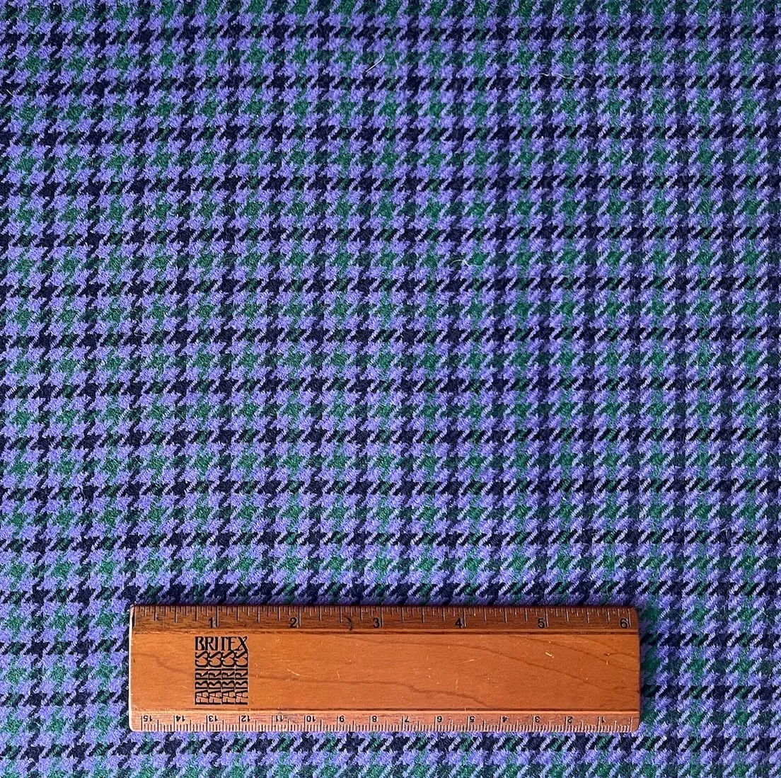 Piacenza Mid-Weight Lilac & Emerald Wool Plaid (Made in Italy)