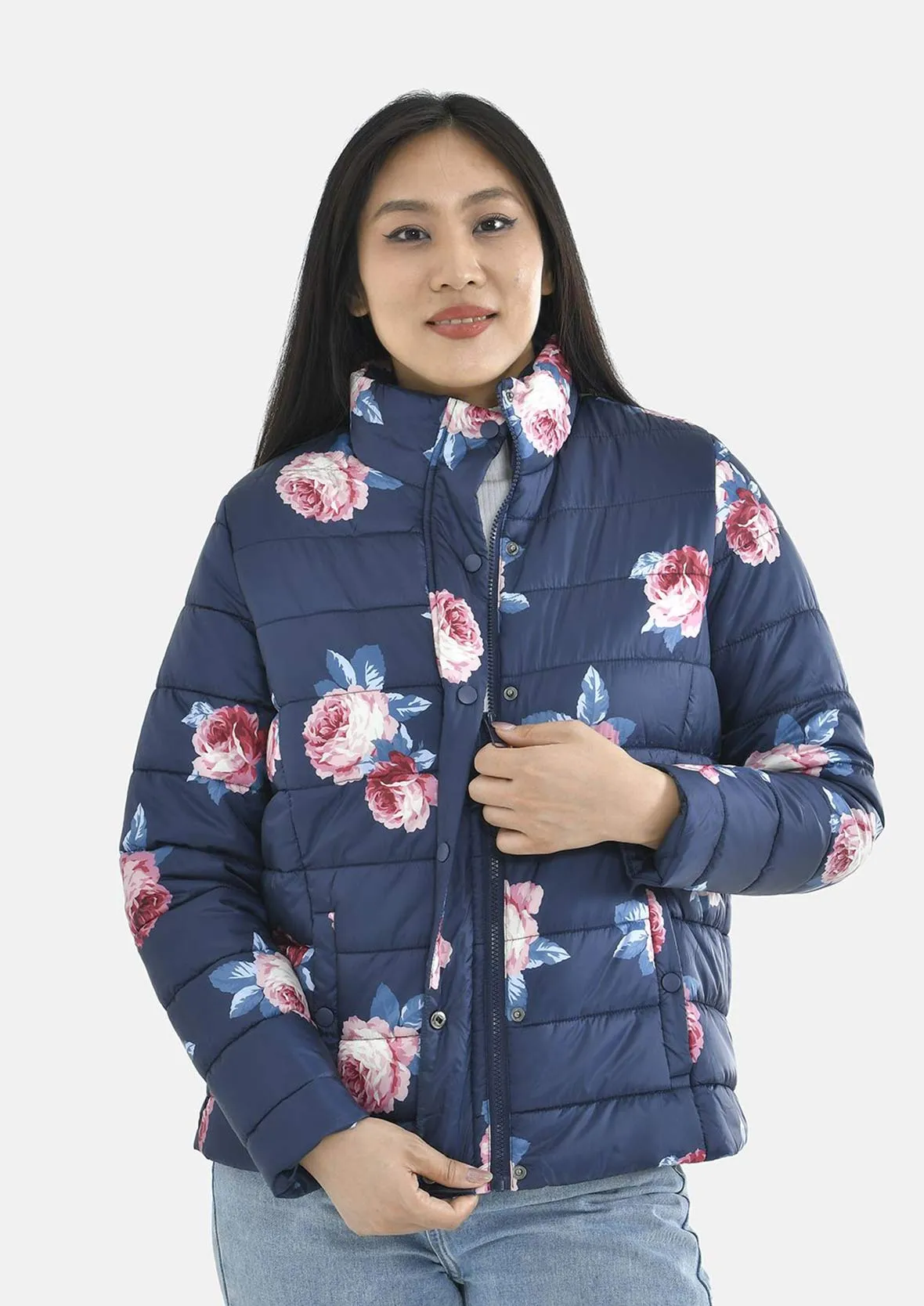 Printed padded jacket