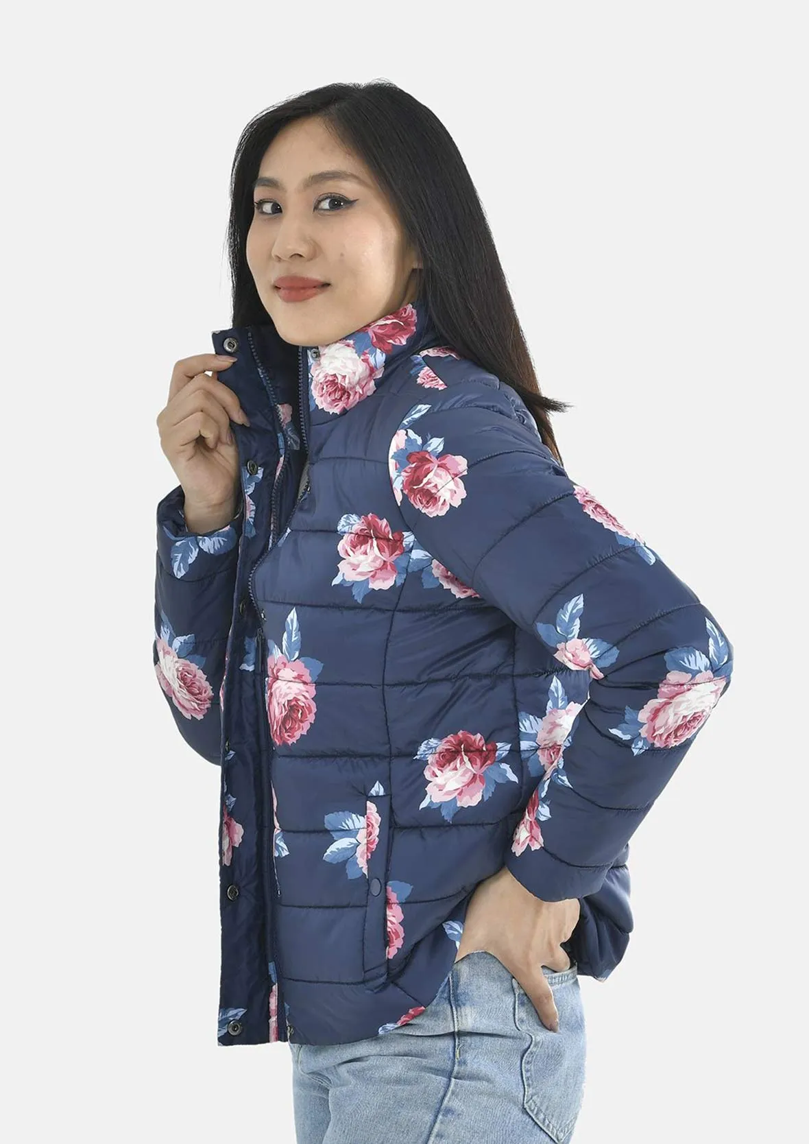 Printed padded jacket