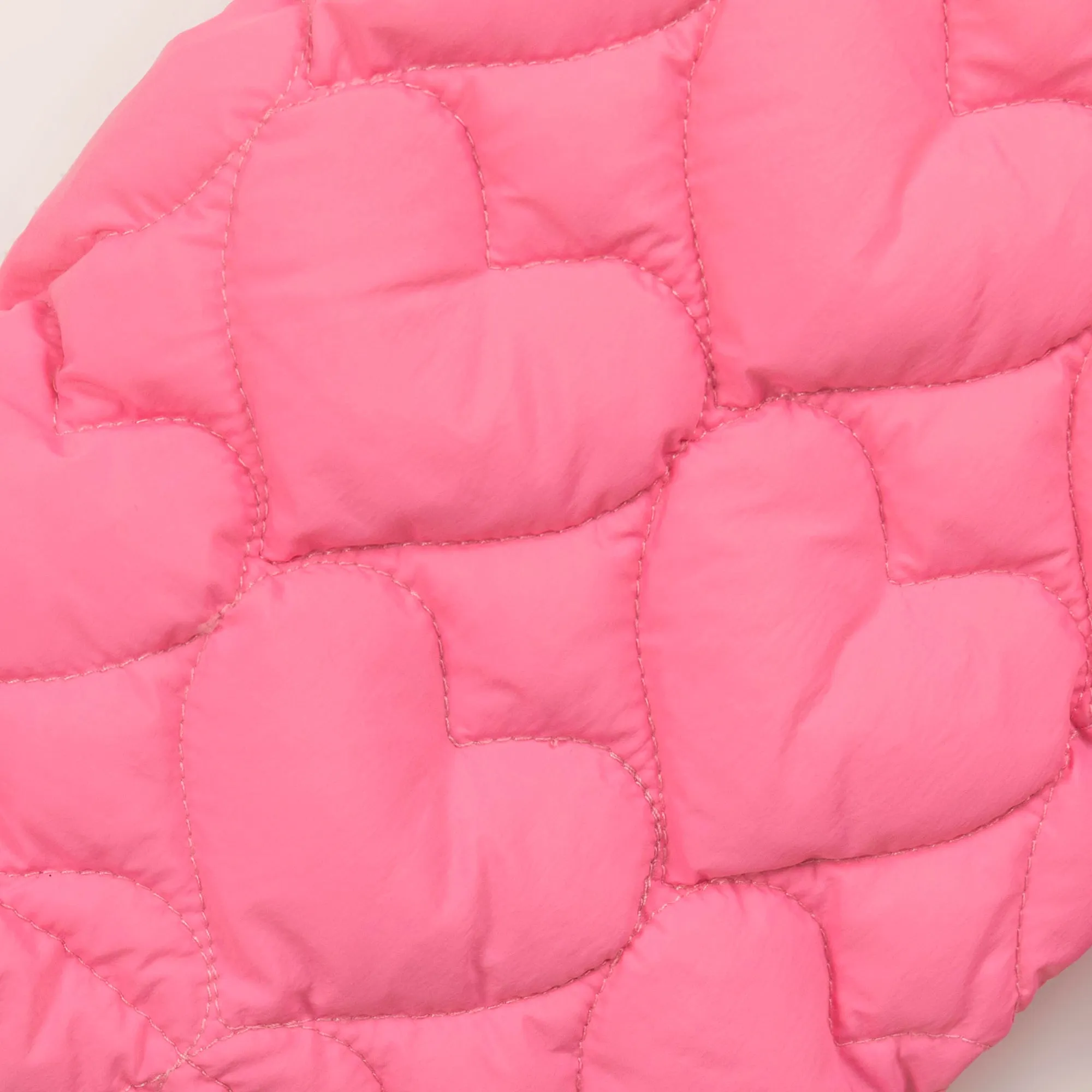 Rainbow Button Heart Quilting Padded Jacket