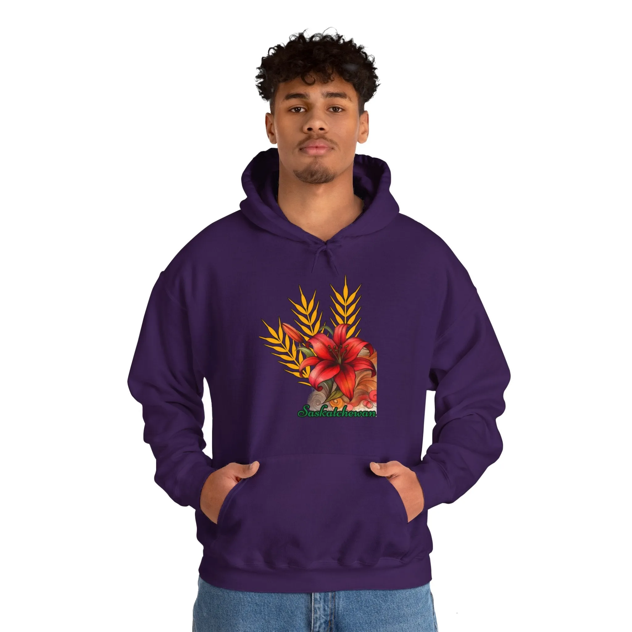 Saskatchewan Lily Unisex Heavy Blend™ Hooded Sweatshirt