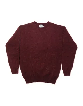 SHAGGY DOG SWEATER BURGUNDY - TRIM FIT