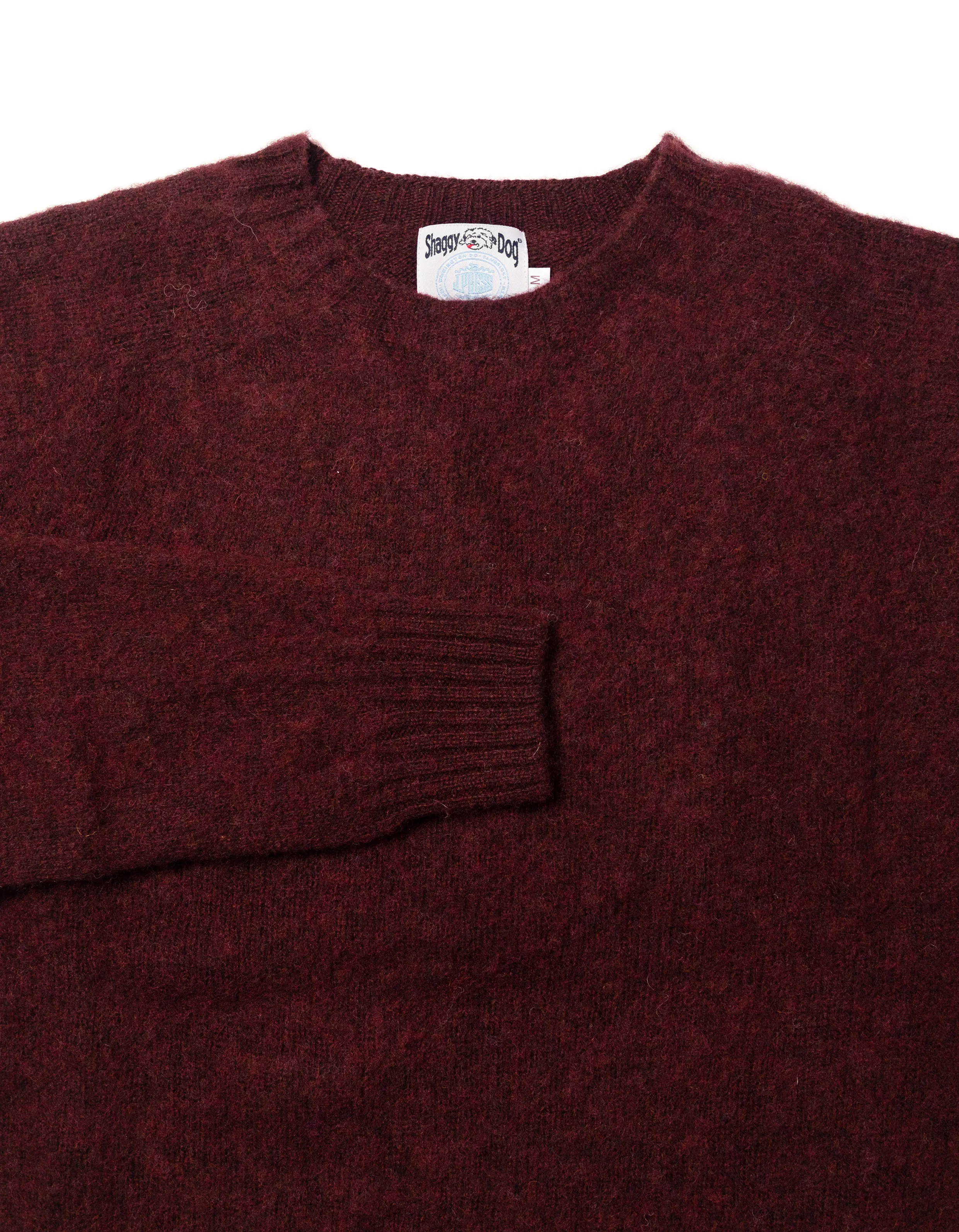 SHAGGY DOG SWEATER BURGUNDY - TRIM FIT