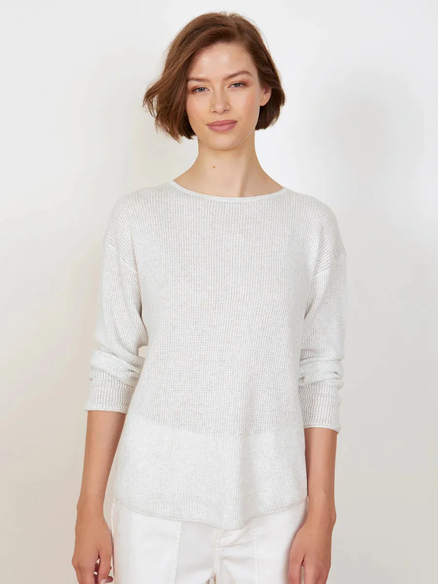 SHIRTTAIL Thermal Boatneck in Ivory/Salt